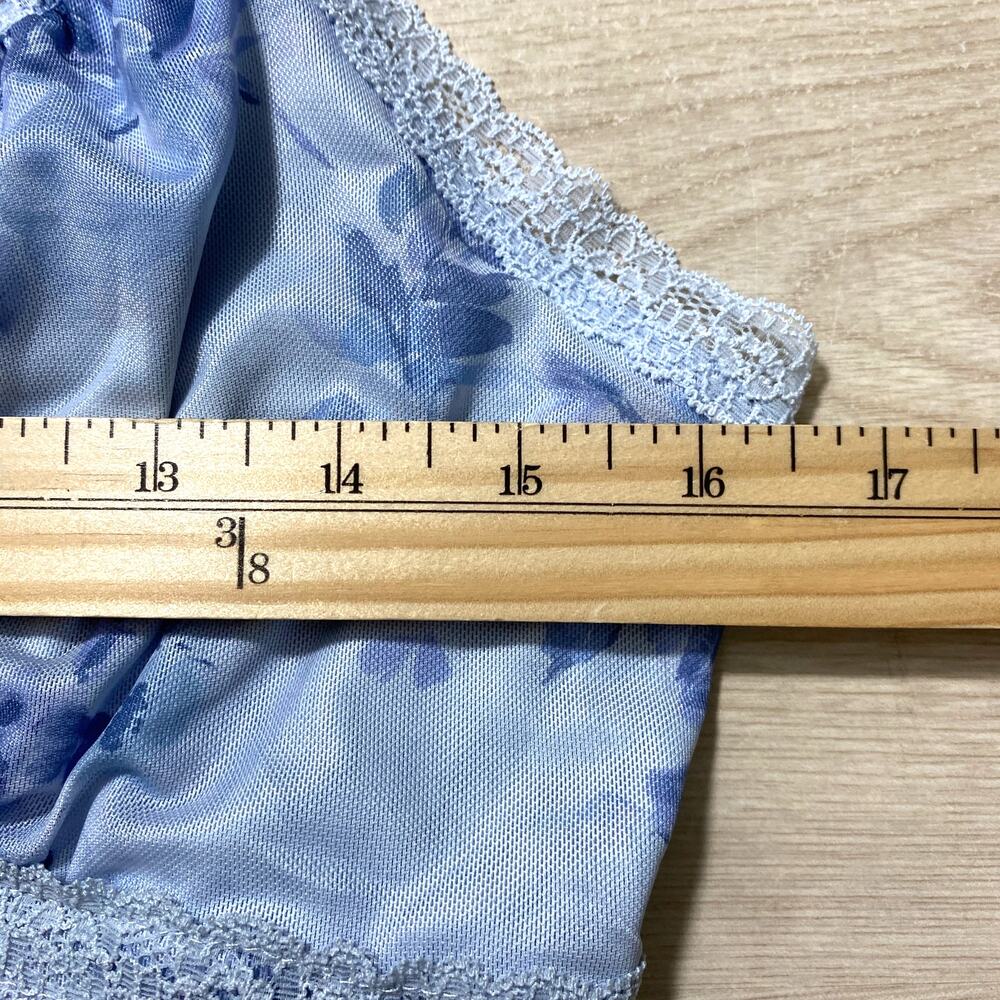 Pink‎ Rose Babydoll Floral Slip Dress L Light Blue Lace Milkmaid Cottagecore NWT - Picture 5 of 10